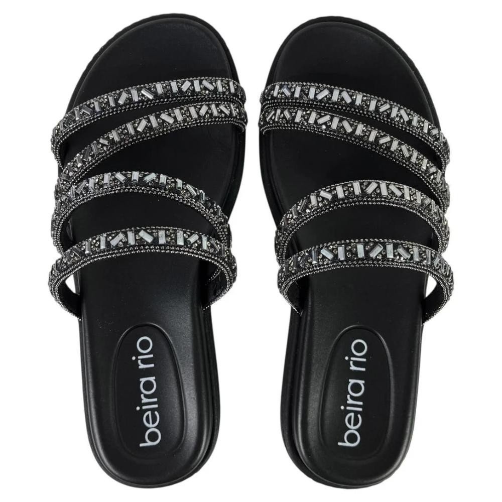 Tamanco Papete Beira Rio Feminino Preto Grafite Conforto Preto/Grafite 3