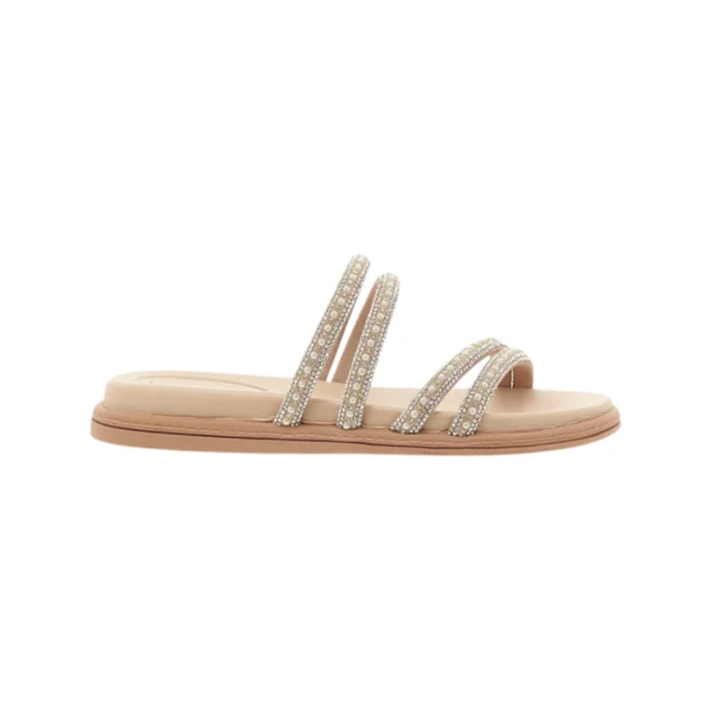 Tamanco Papete Beira Rio Feminino Creme Perola Conforto Bege 2