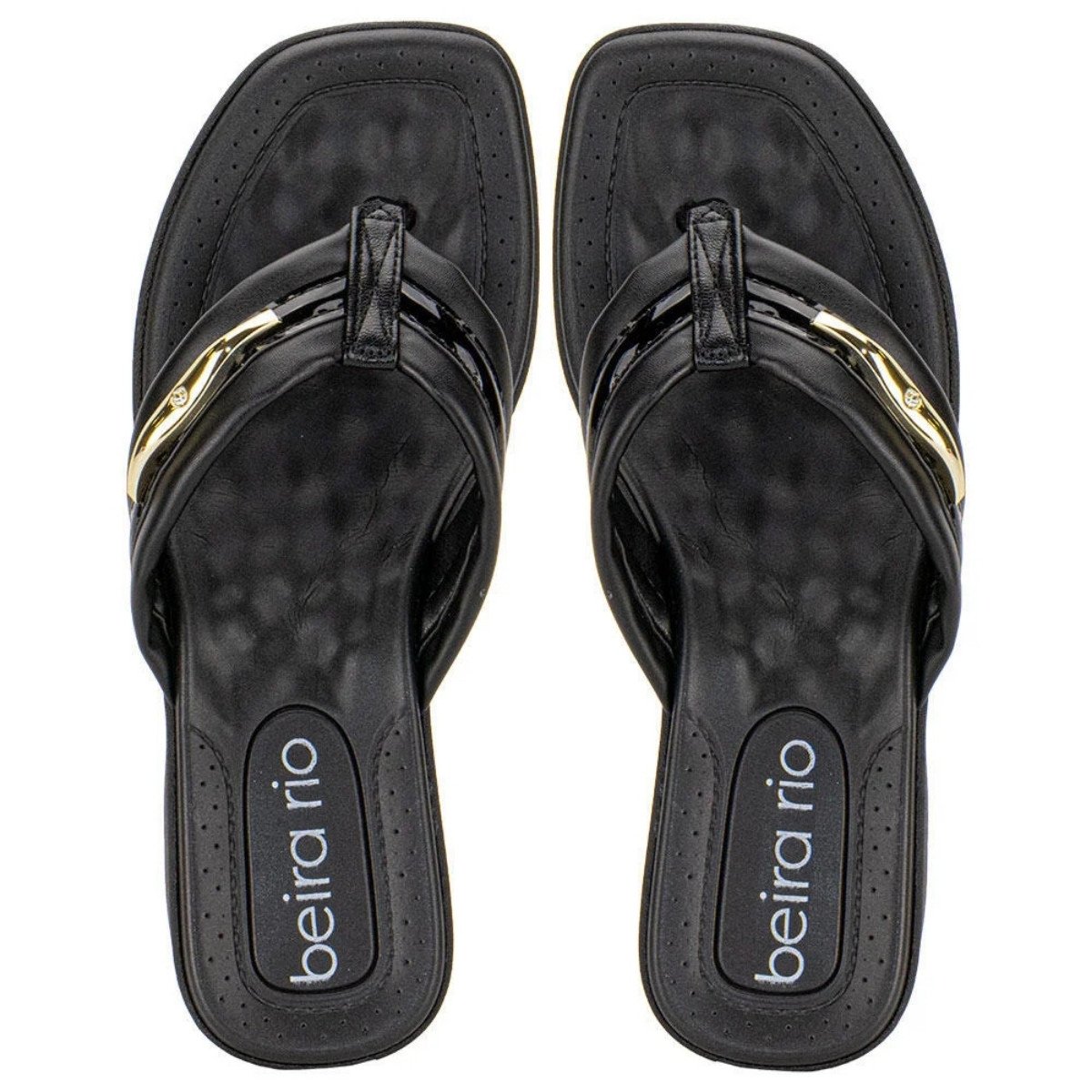 Tamanco Beira Rio Preto Salto Baixo Conforto Essencial Preto 3
