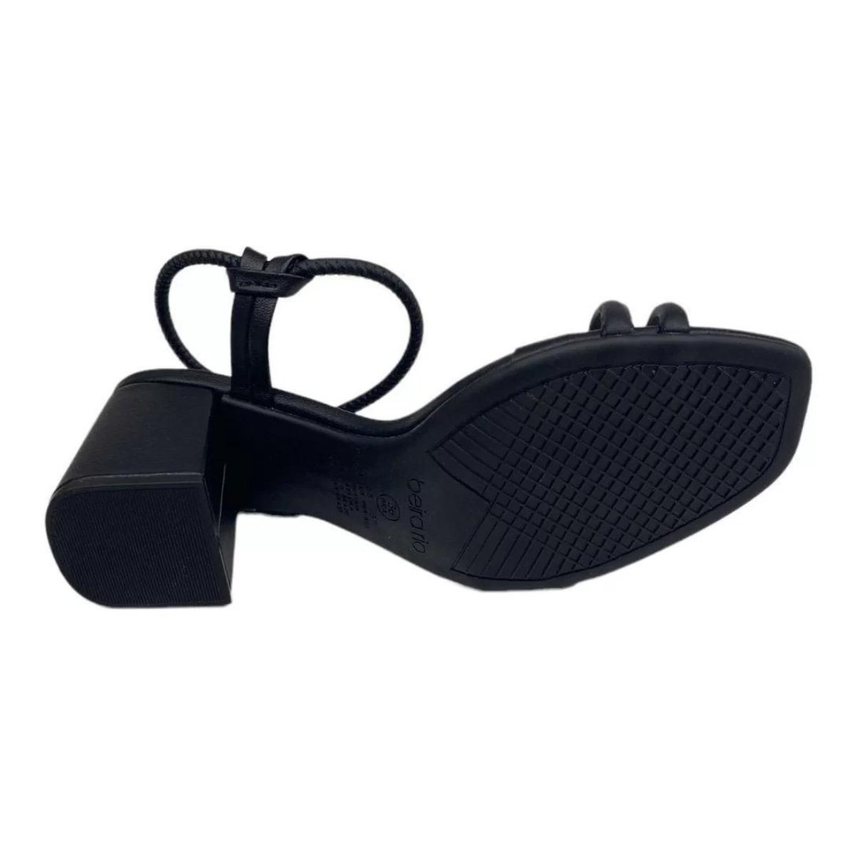 Sandalia Beira Rio Feminina Preta Salto Bloco Conforto Preto 5