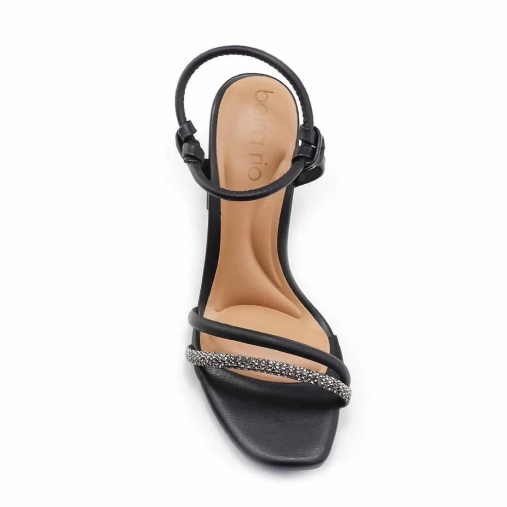 Sandalia Feminina Beira Rio Diamante Preto Confortavel Diamante/Preto 4