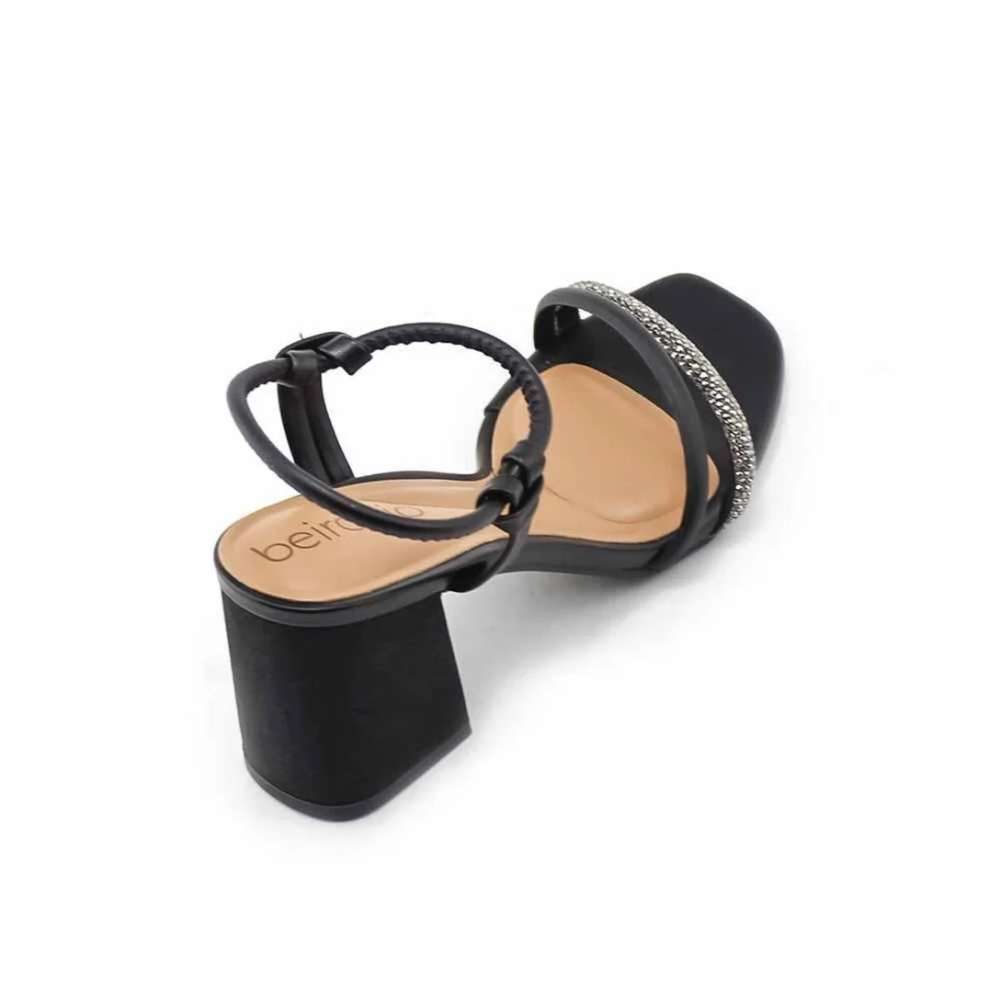 Sandalia Feminina Beira Rio Diamante Preto Confortavel Diamante/Preto 5