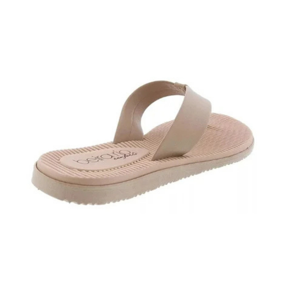 Chinelo Feminino Beira Rio Bege Confortavel e Estiloso Bege 3