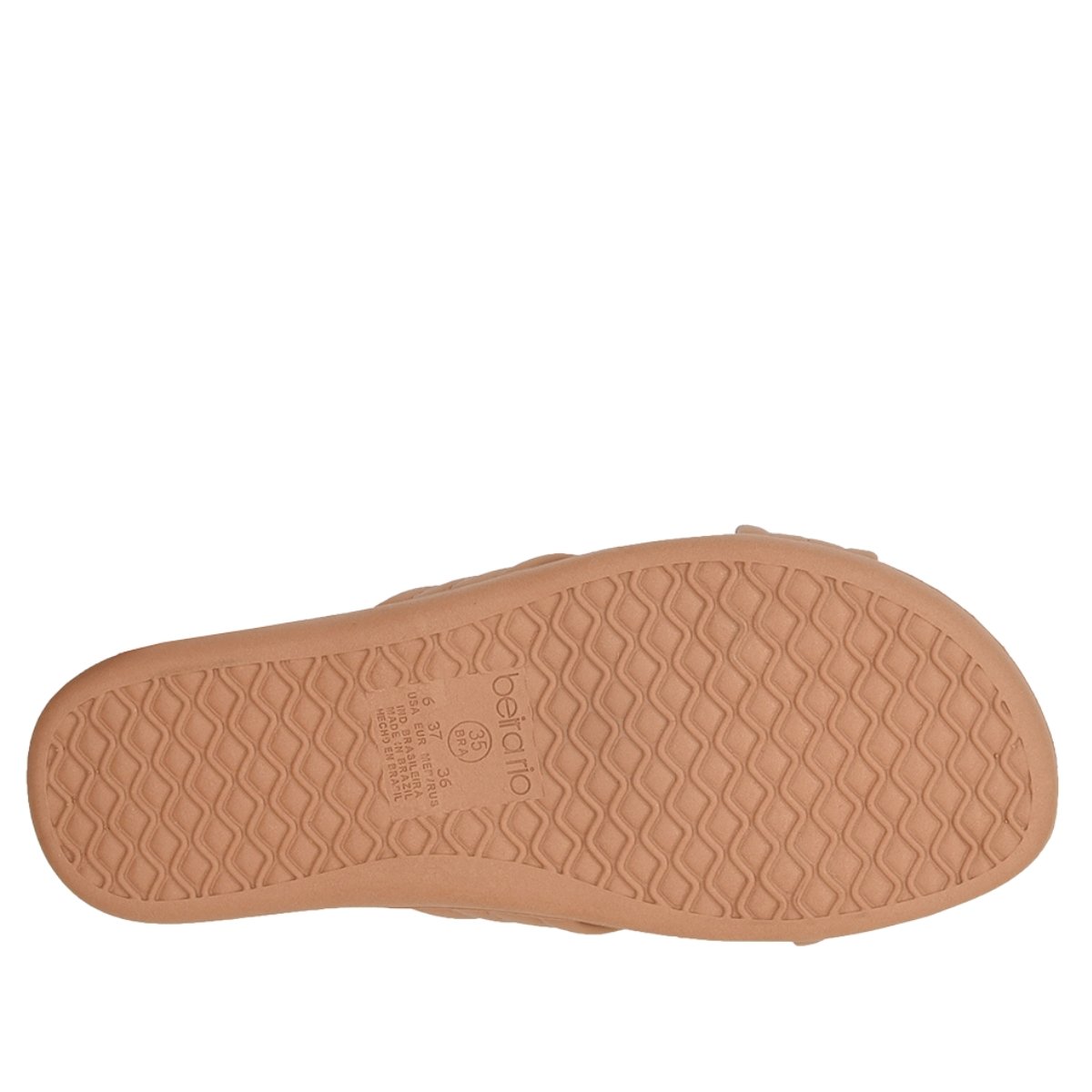 Tamanco Beira Rio Nude Tiras Cruzadas Elegancia Nude 2