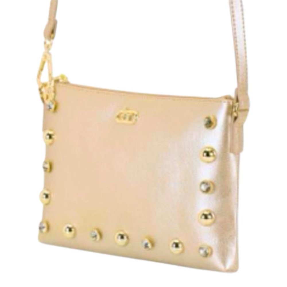 Bolsa Beira Rio Tiracolo Alca Transversal Dourada Dourado 2