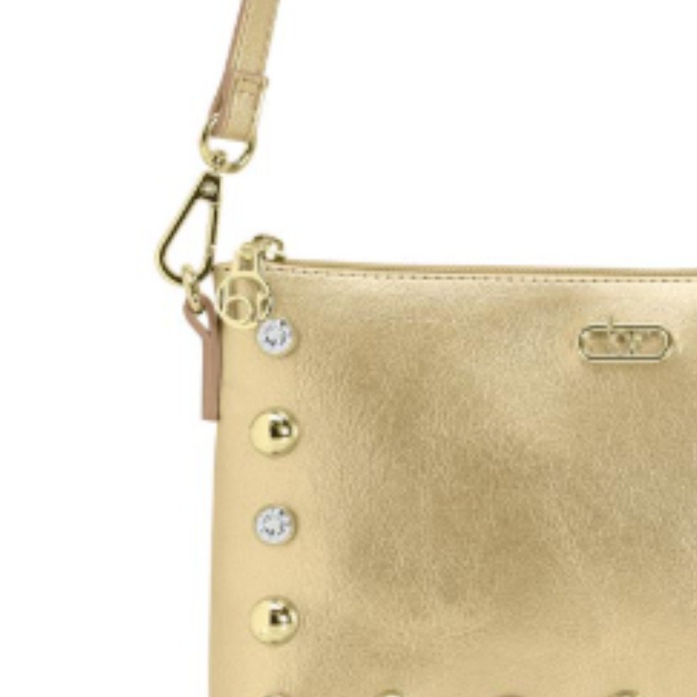 Bolsa Beira Rio Tiracolo Alca Transversal Dourada Dourado 4