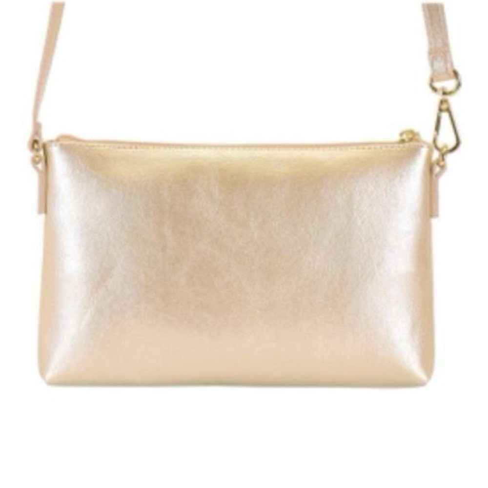 Bolsa Beira Rio Tiracolo Alca Transversal Dourada Dourado 6