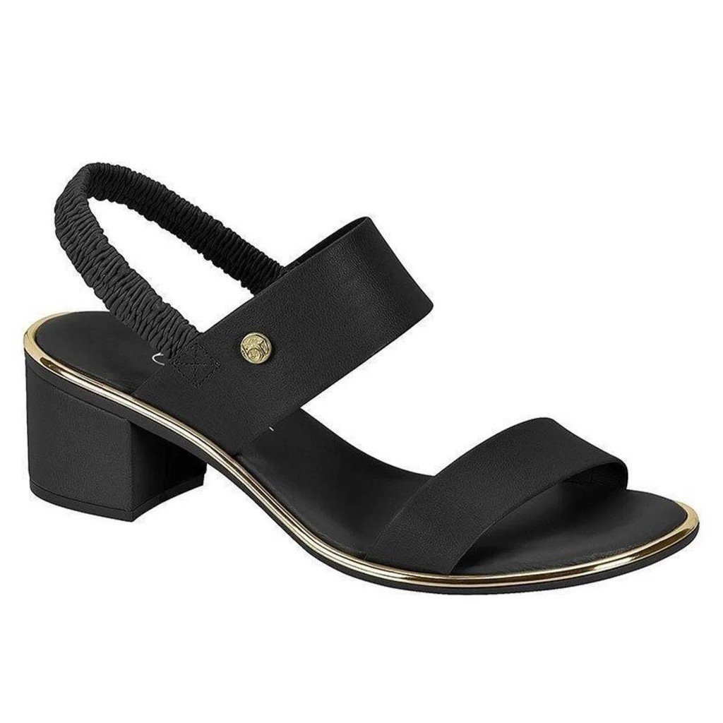 Sandalia Salto Bloco Napa Feminina Beira Rio Preta 8379221 Preto 1