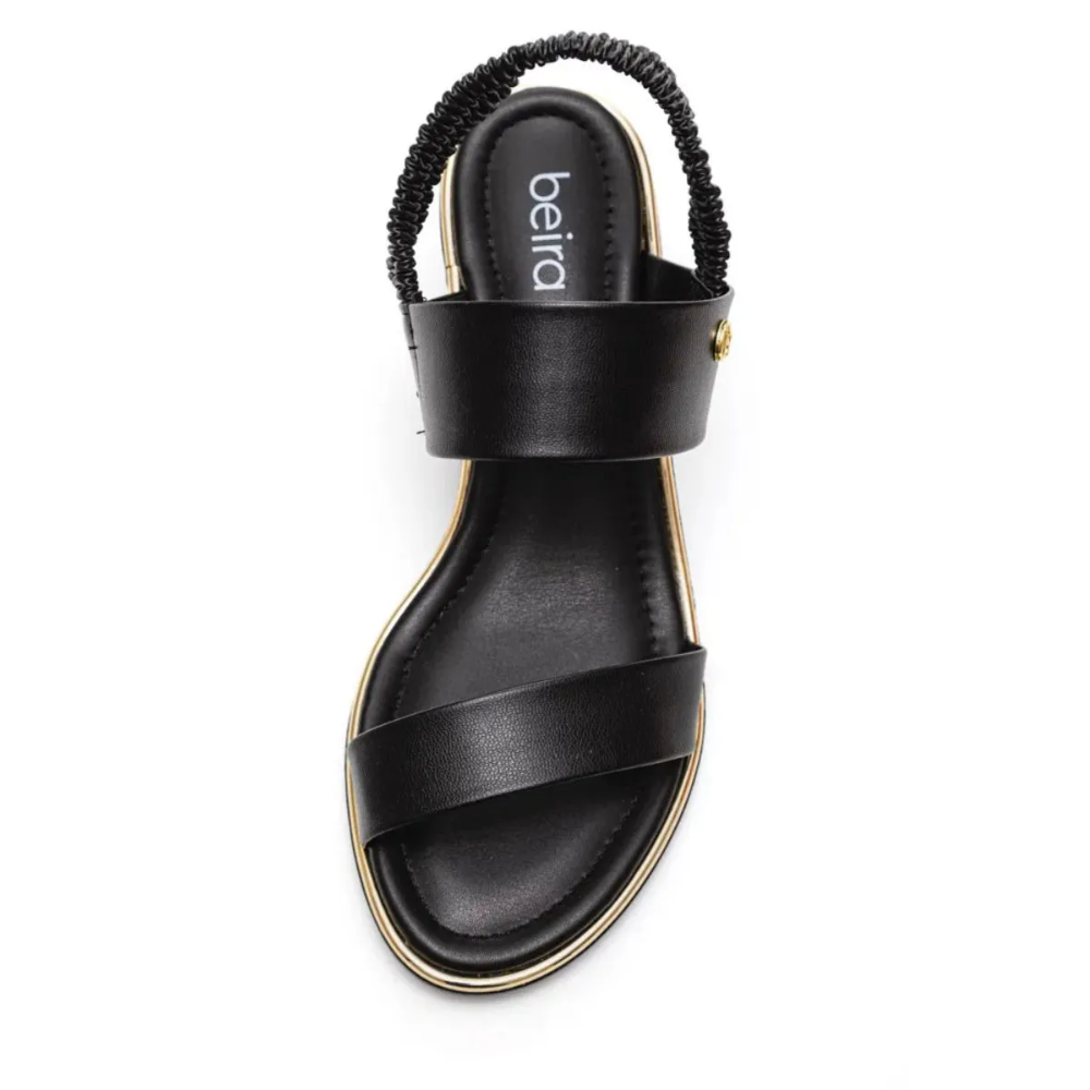 Sandalia Salto Bloco Napa Feminina Beira Rio Preta 8379221 Preto 5