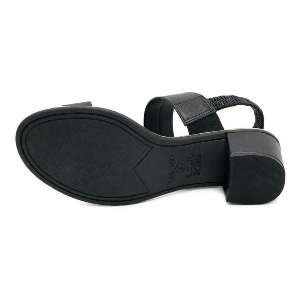 Sandalia Salto Bloco Napa Feminina Beira Rio Preta 8379221 Preto 7