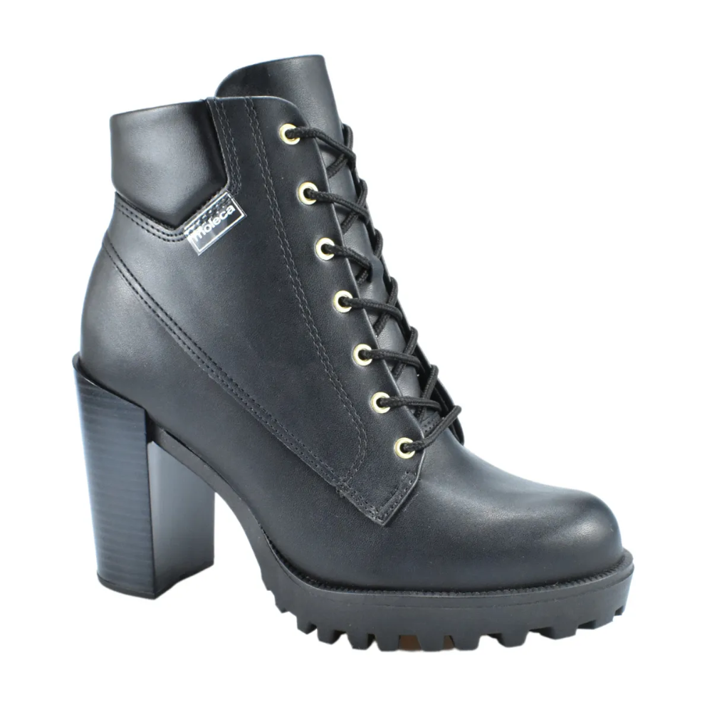 Coturno Feminino Moleca Napa Salto Tratorado Preto 5325119 Preto 2