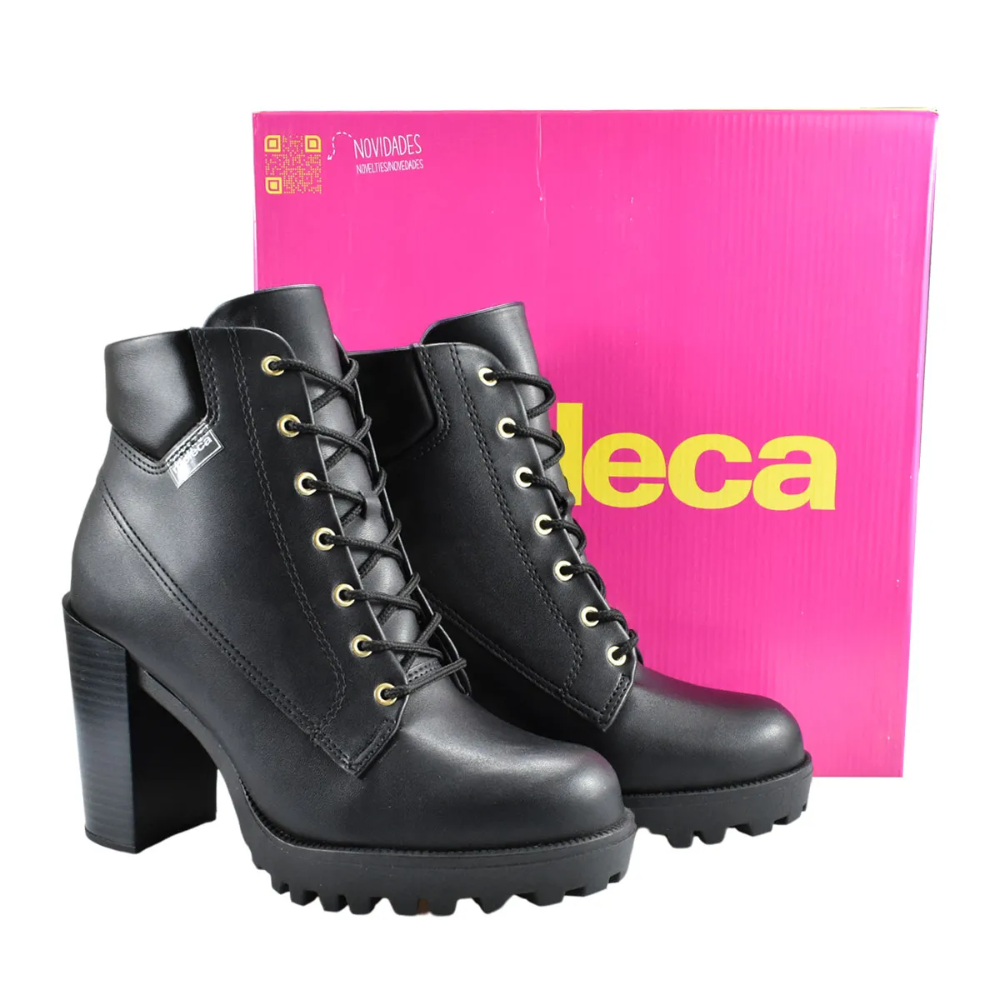 Coturno Feminino Moleca Napa Salto Tratorado Preto 5325119 Preto 6