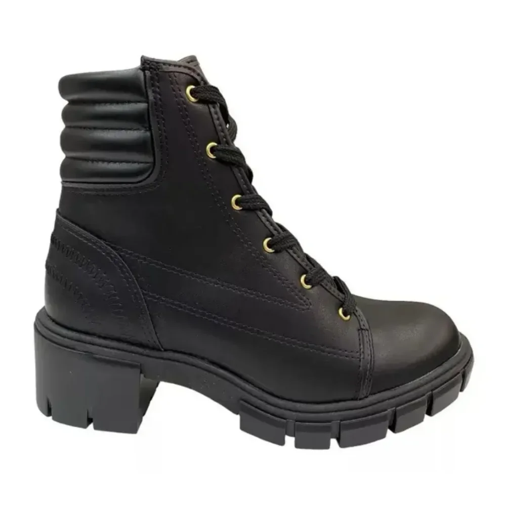 Coturno Feminino Moleca Tratorado Salto Bloco Preto 5338107 Preto 3