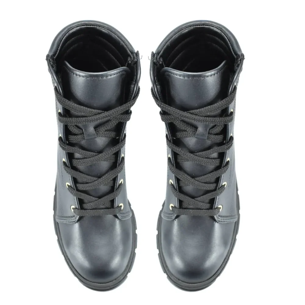 Coturno Feminino Moleca Tratorado Salto Bloco Preto 5338107 Preto 5