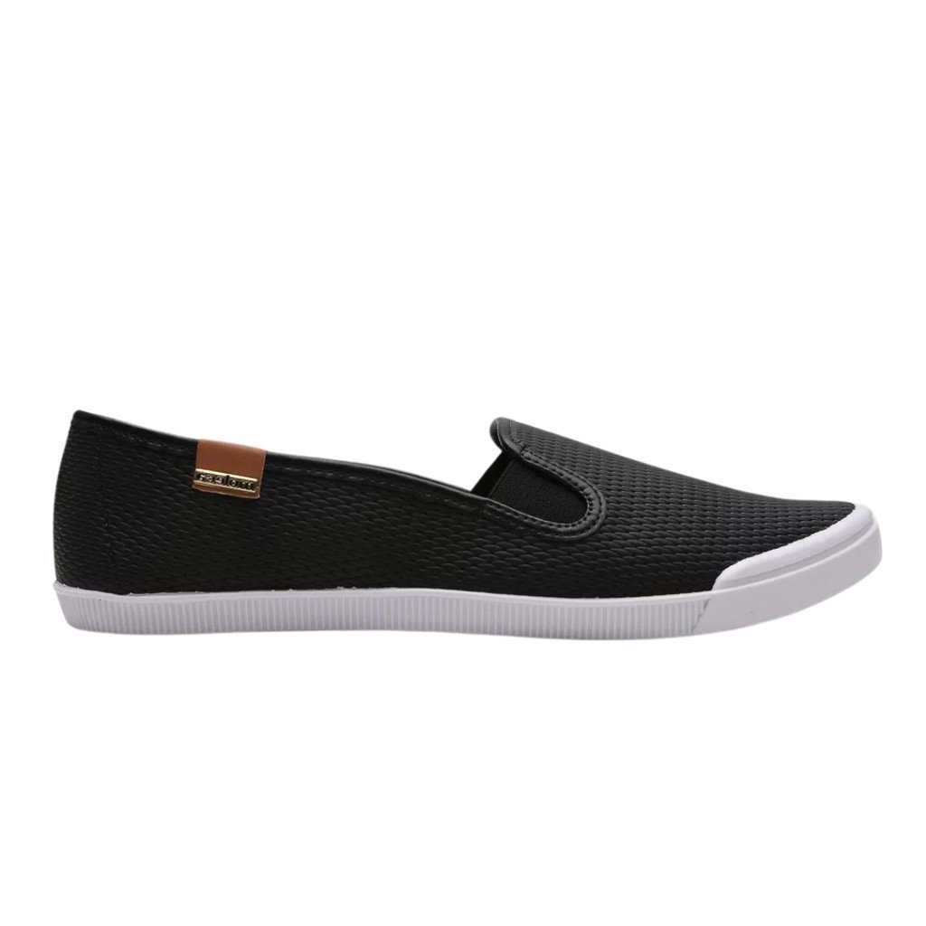 Tenis Feminino Moleca Preto Casual Calce Facil Comfort