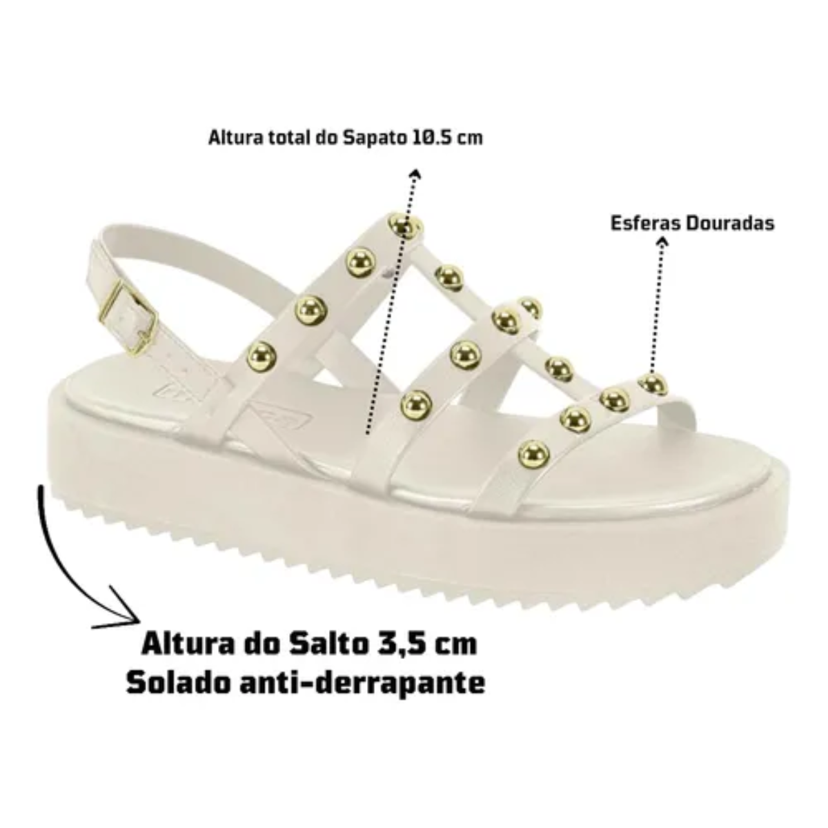 Sandalia Moleca Feminina Branco Off Conforto Casual Off White 3