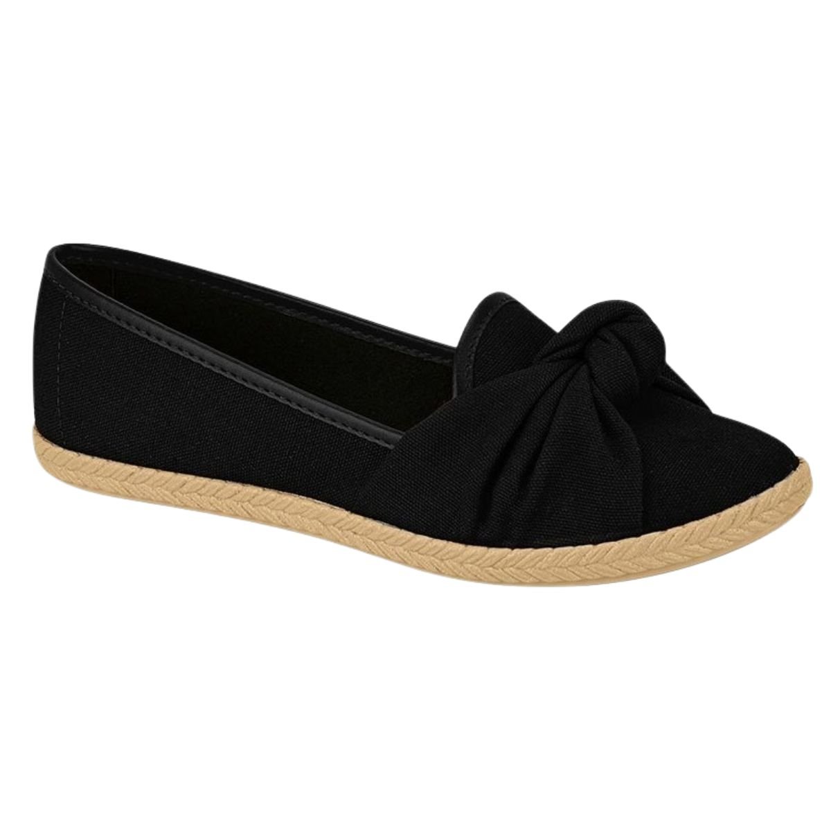 Sapatilha Moleca Lona Sider Preto Feminino Confortavel Preto 2
