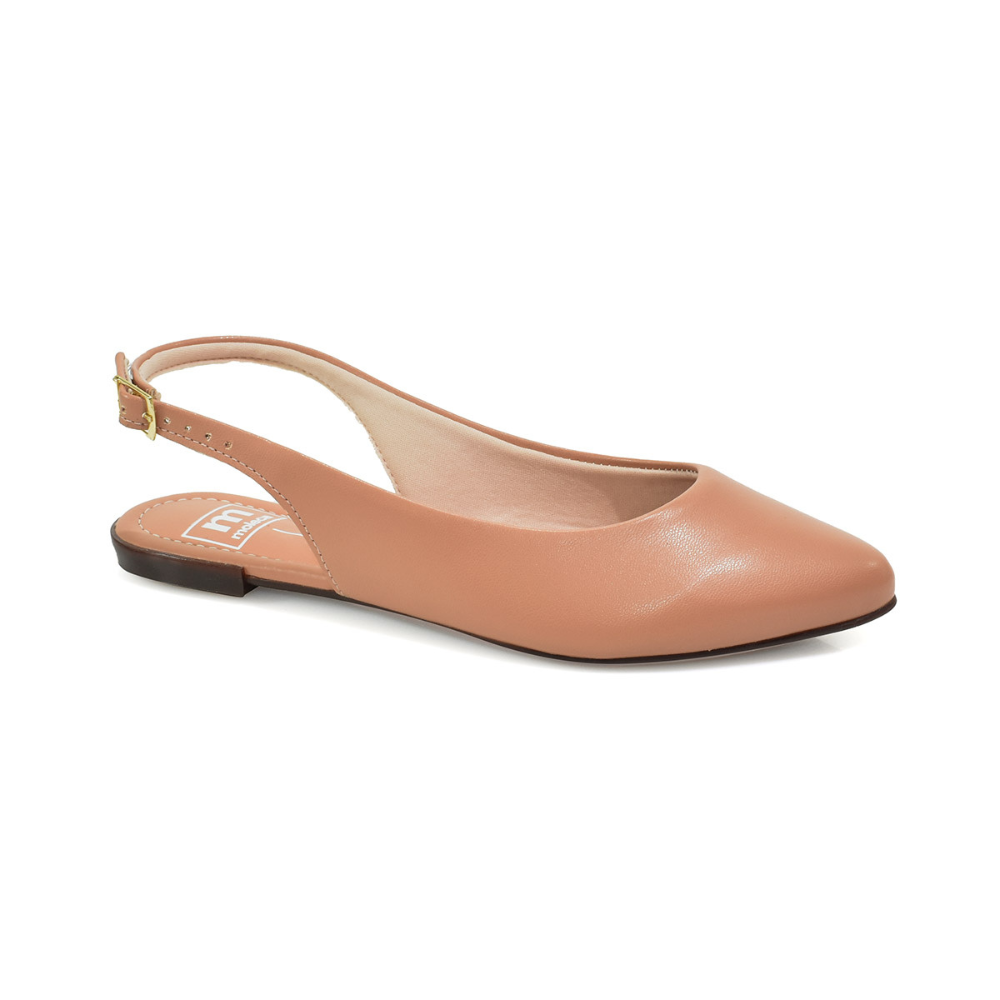 Sapato Feminino Moleca Sling Casual Nude Confortavel