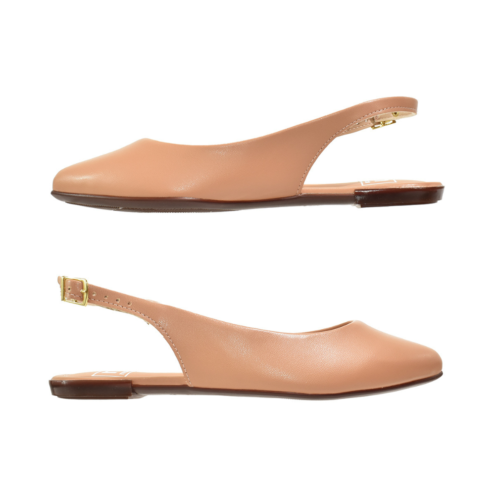 Sapato Feminino Moleca Sling Casual Nude Confortavel Nude 3