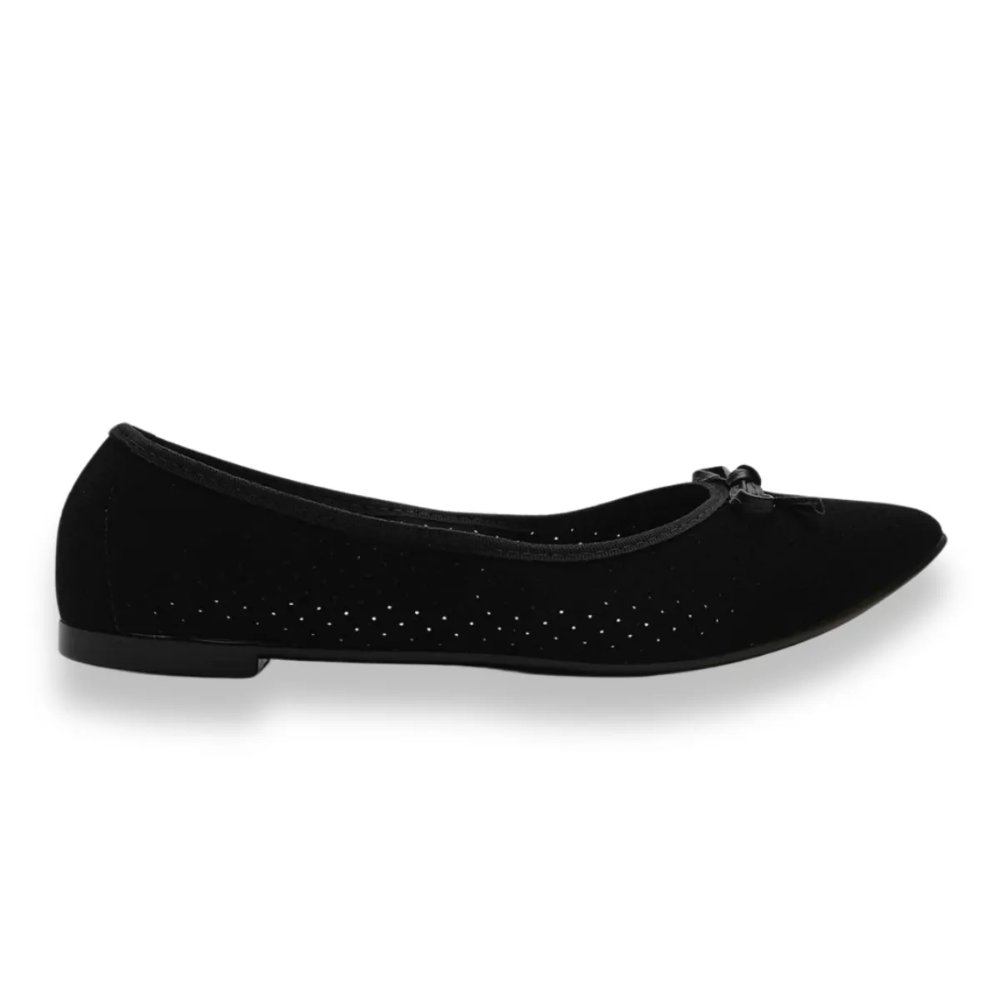 Sapatilha Moleca Feminina Preta Bico Fino Elegante Preto 6