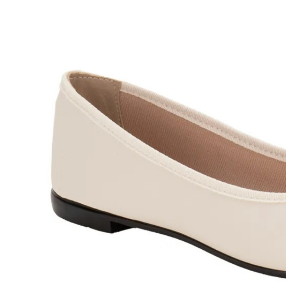 Sapatilha Feminina Moleca Bico Fino Branco Off 5727116 Branco/Off 4