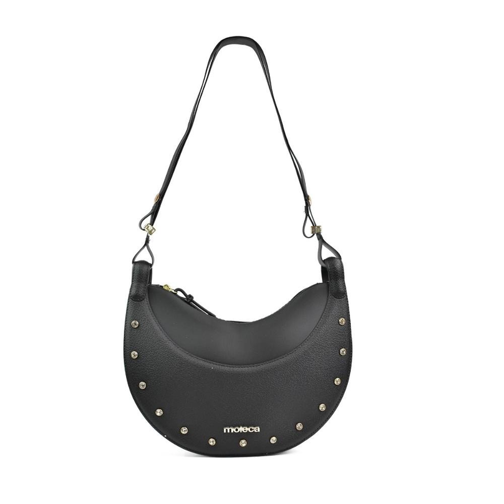 Bolsa Moleca Transversal Curvada Feminina Preto 50054231