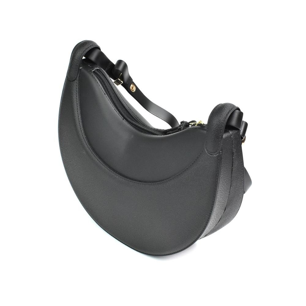Bolsa Moleca Transversal Curvada Feminina Preto 50054231 Preto 2