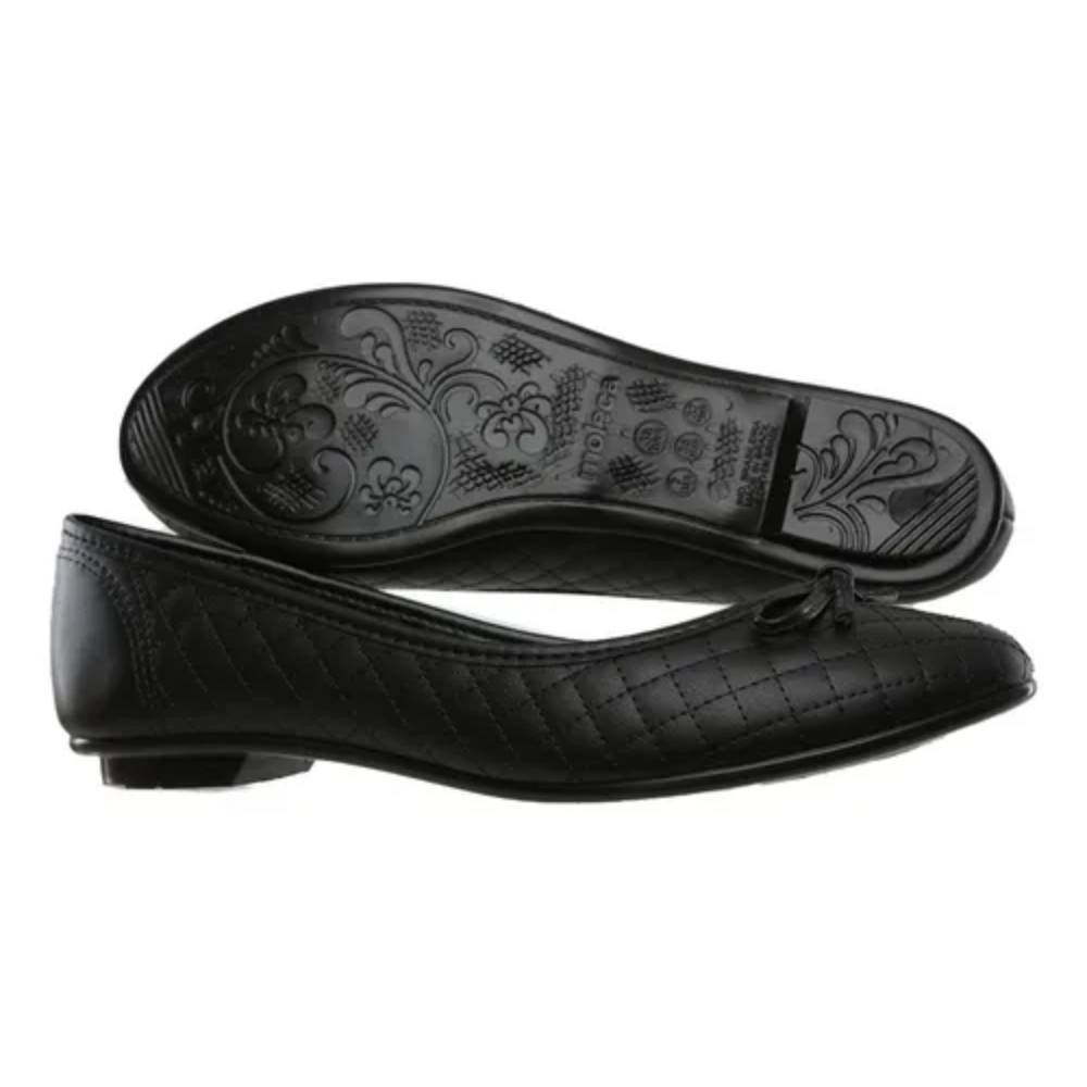 Sapatilha Feminina Moleca Matelasse Verniz Preto 50271466 Preto 3