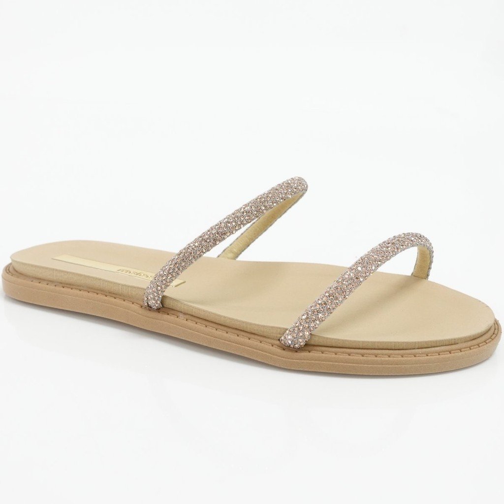 Tamanco Moleca Brilho Feminino Conforto e Estilo Dourado 1