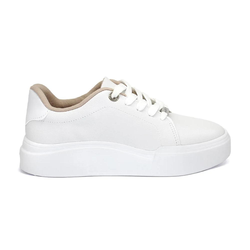 Tenis Flatform Feminino Moleca Casual Branco 5808100 Branco 2