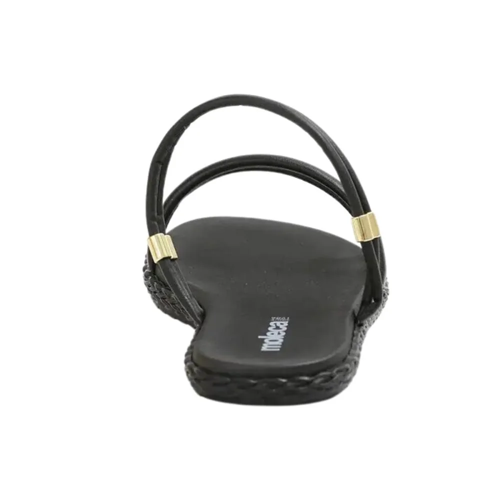 Sandalia Feminina Rasteira Moleca Ajustavel Preto 5452130 Preto/Preto 7