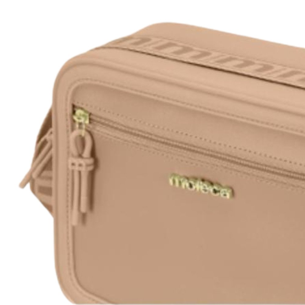 Bolsa Moleca Transversal Pequena Alca Larga Feminina Nude Nude 3