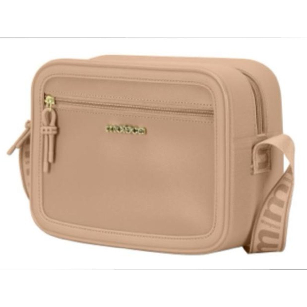 Bolsa Moleca Transversal Pequena Alca Larga Feminina Nude Nude 4