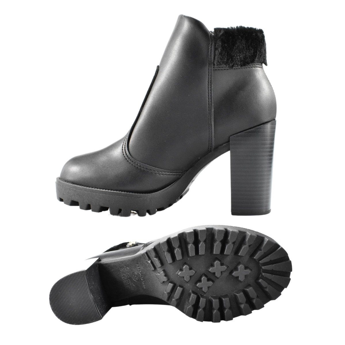 Bota Coturno Feminino Salto Alto Moleca 5325121 Preto 5