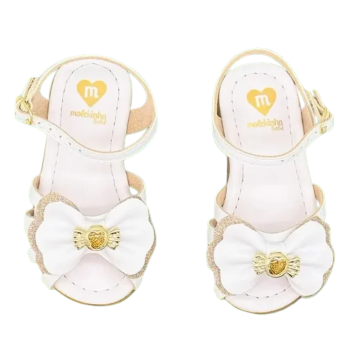 Sandalia Molekinha Infantil Menina Branco Laco Conforto Branco 2