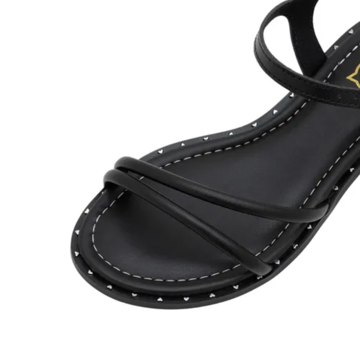 Sandalia Molekinha Infantil Menina Preto Casual Conforto Preto 4