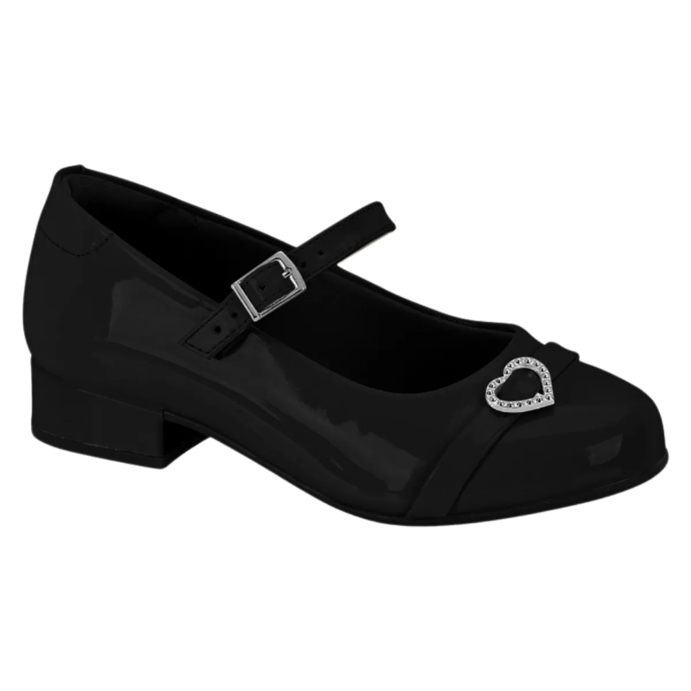 Sapatilha Molekinha Verniz Slingback Preta Meninas