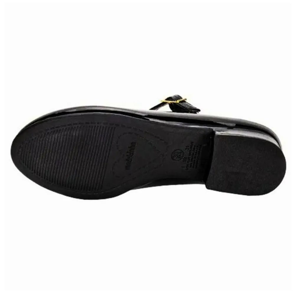 Sapatilha Molekinha Verniz Slingback Preta Meninas Preto 6