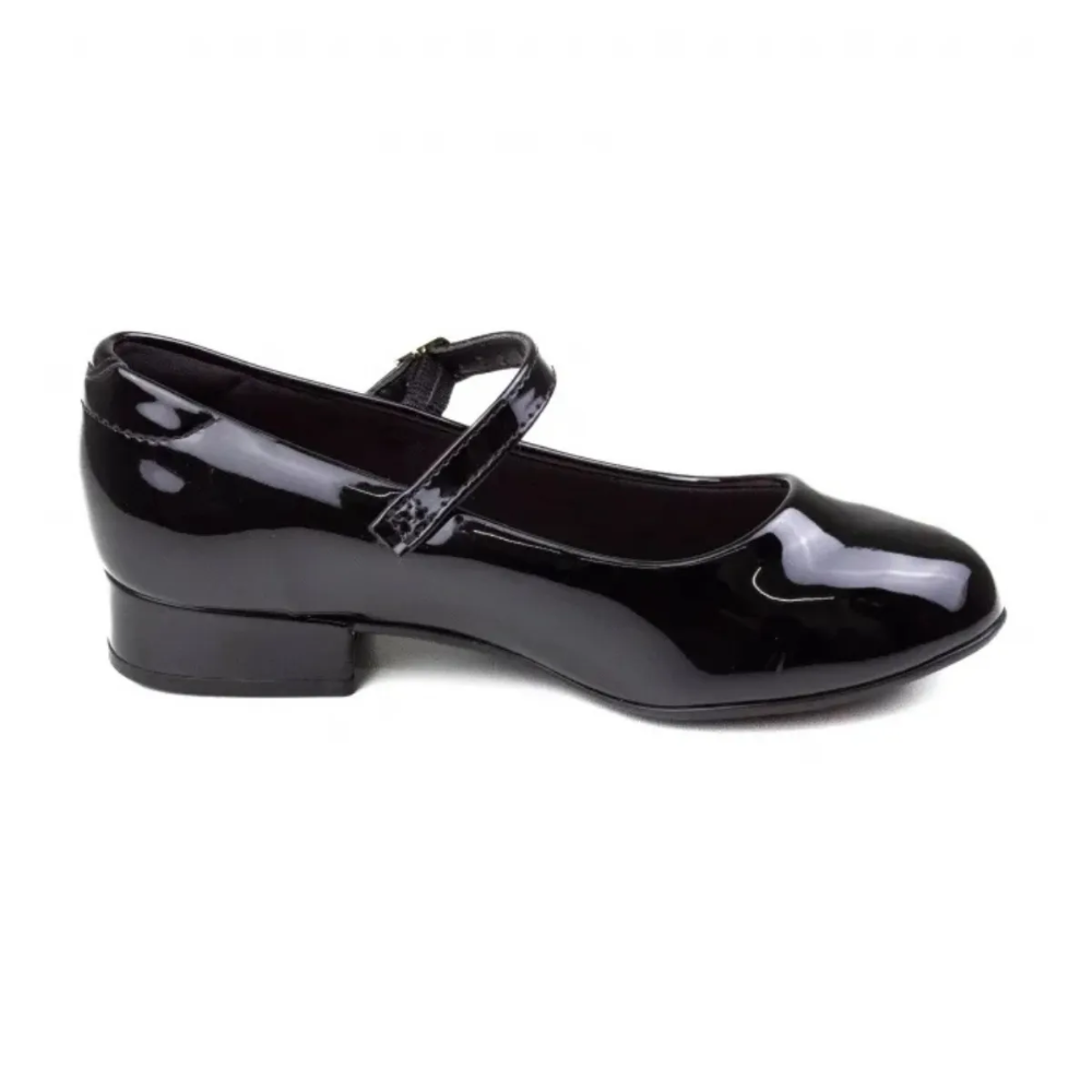 Sapatilha Molekinha Infantil Slingback Preta Elegancia Preto 2