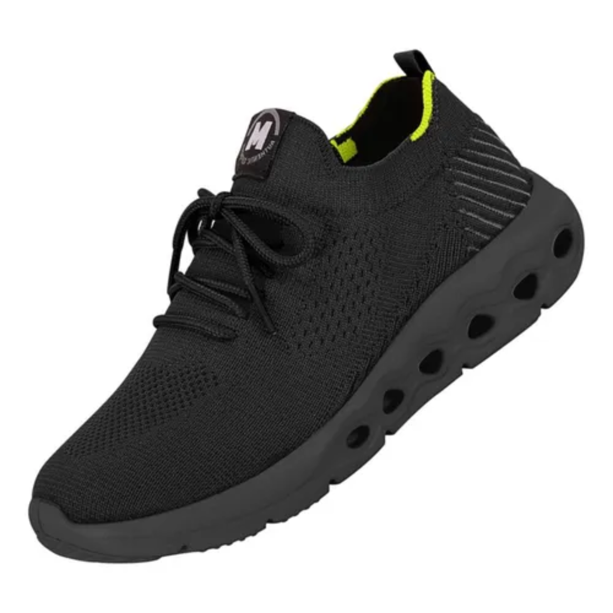 Tenis Infantil Molekinho Masculino Sport Slip-on Preto Preto/Amarelo/Neon 2