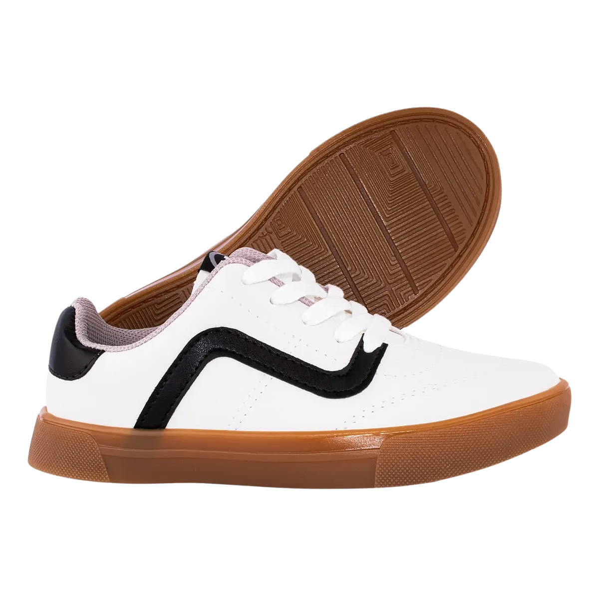 Tenis Meninos Molekinho Masculino Casual Branco Preto Branco/Preto 4