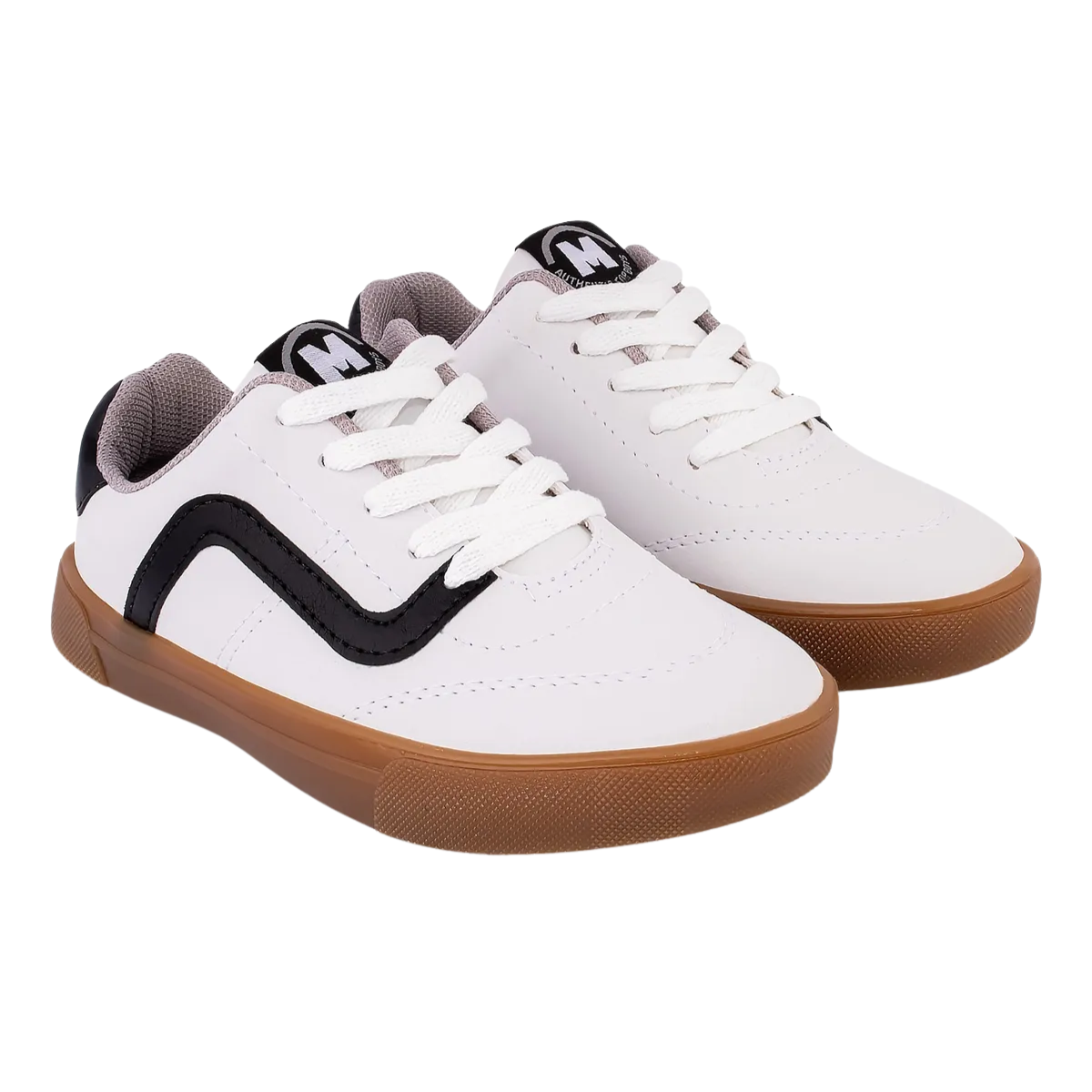 Tenis Meninos Molekinho Masculino Casual Branco Preto Branco/Preto 2