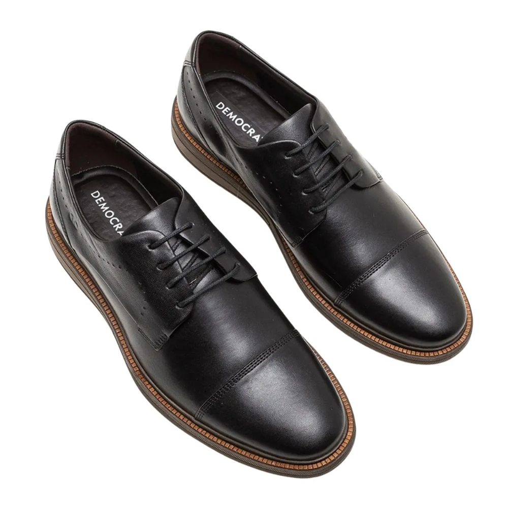 Sapato Masculino Democrata Preto Casual e Social Conforto Preto 4