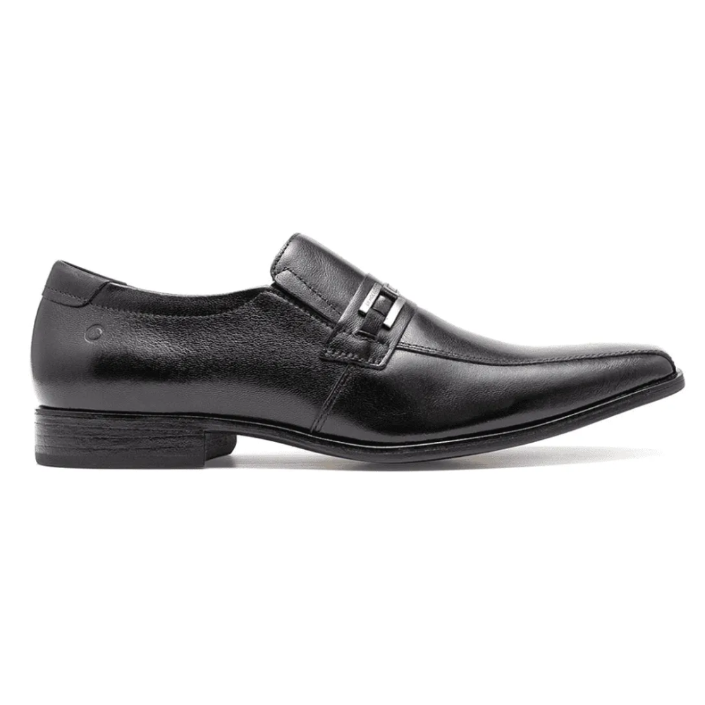 Sapato Social Democrata Masculino Preto Conforto Preto 2