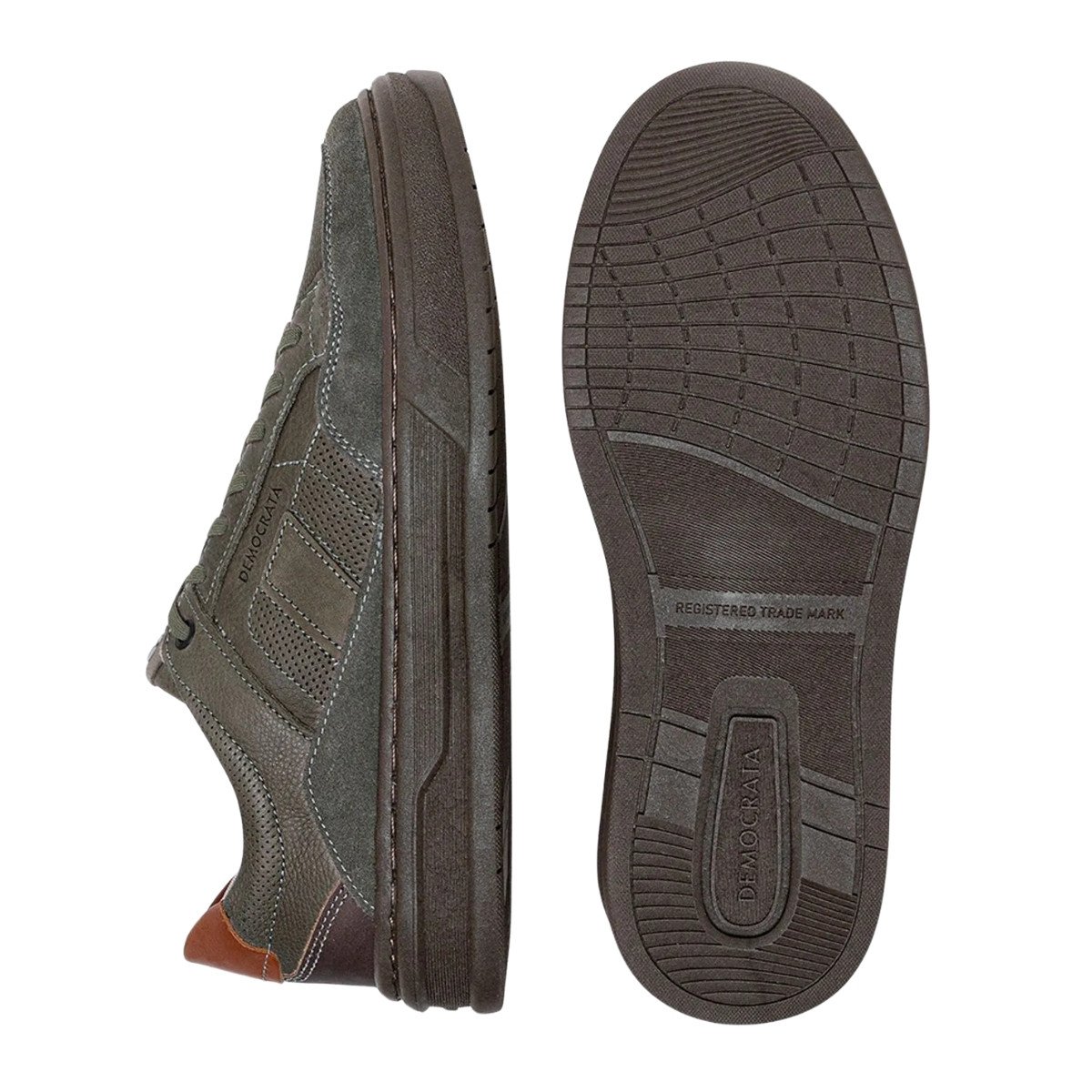 Sapatenis Democrata Couro Smoke Conforto e Estilo Smoke 3