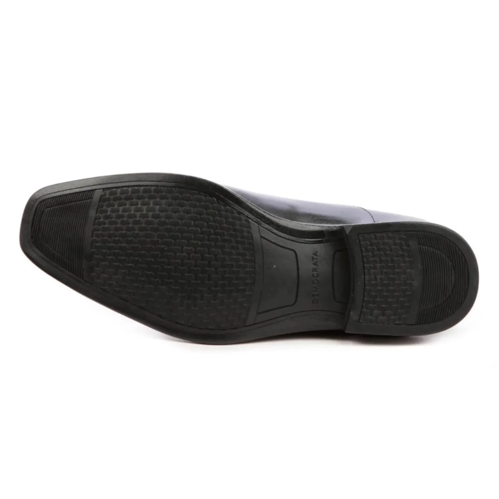 Sapato Social Masculino Democrata Couro Preto Elegante Preto 6