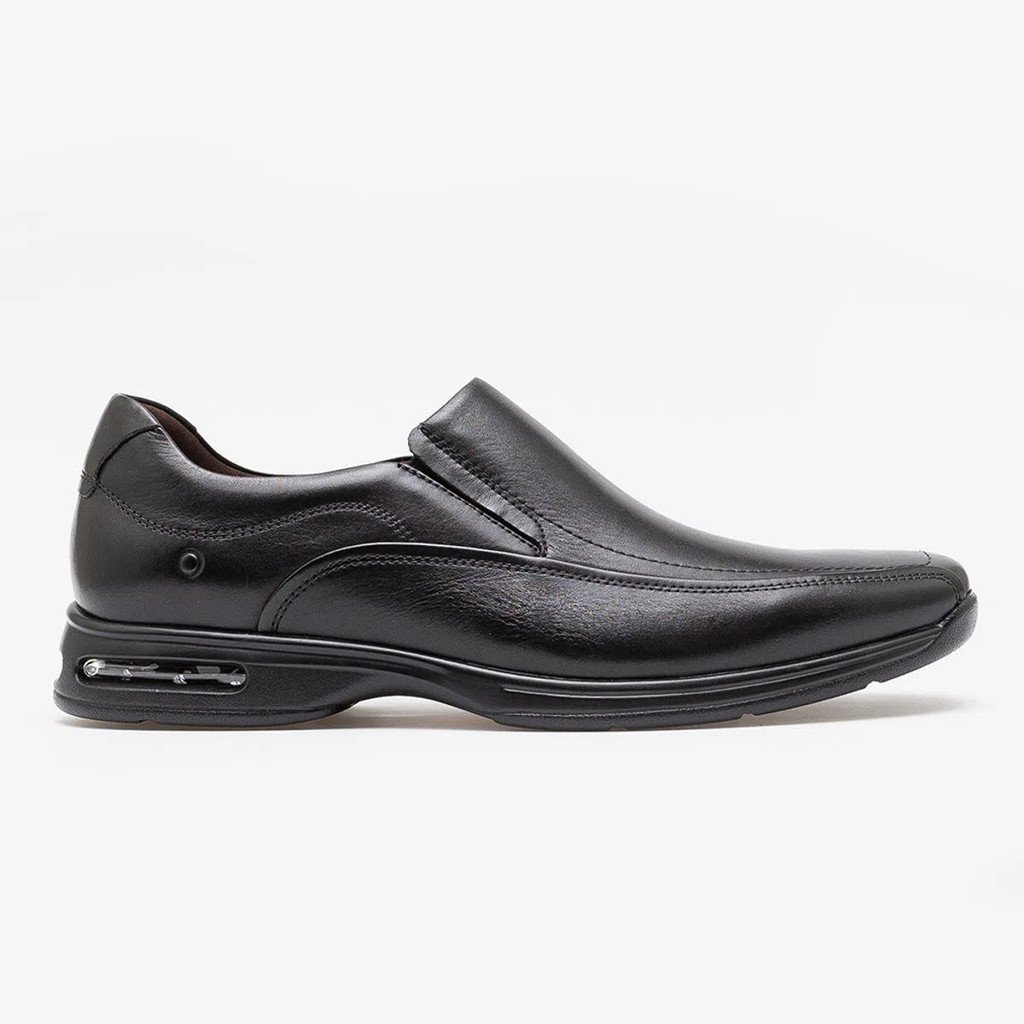 Sapato Social Democrata Smart Masculino Couro Preto 448027