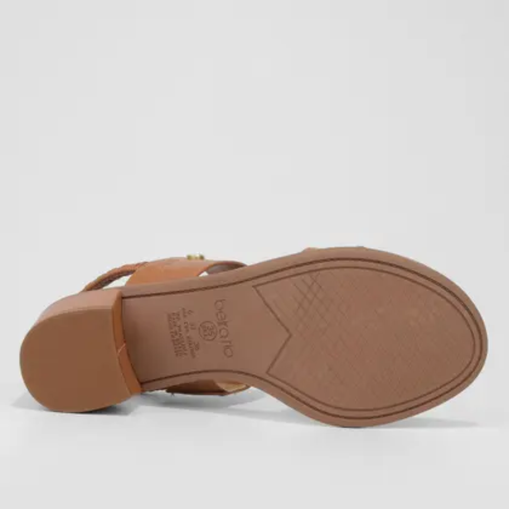 Beira Rio Salto Bloco Camel Feminina Sofisticada Camel 4