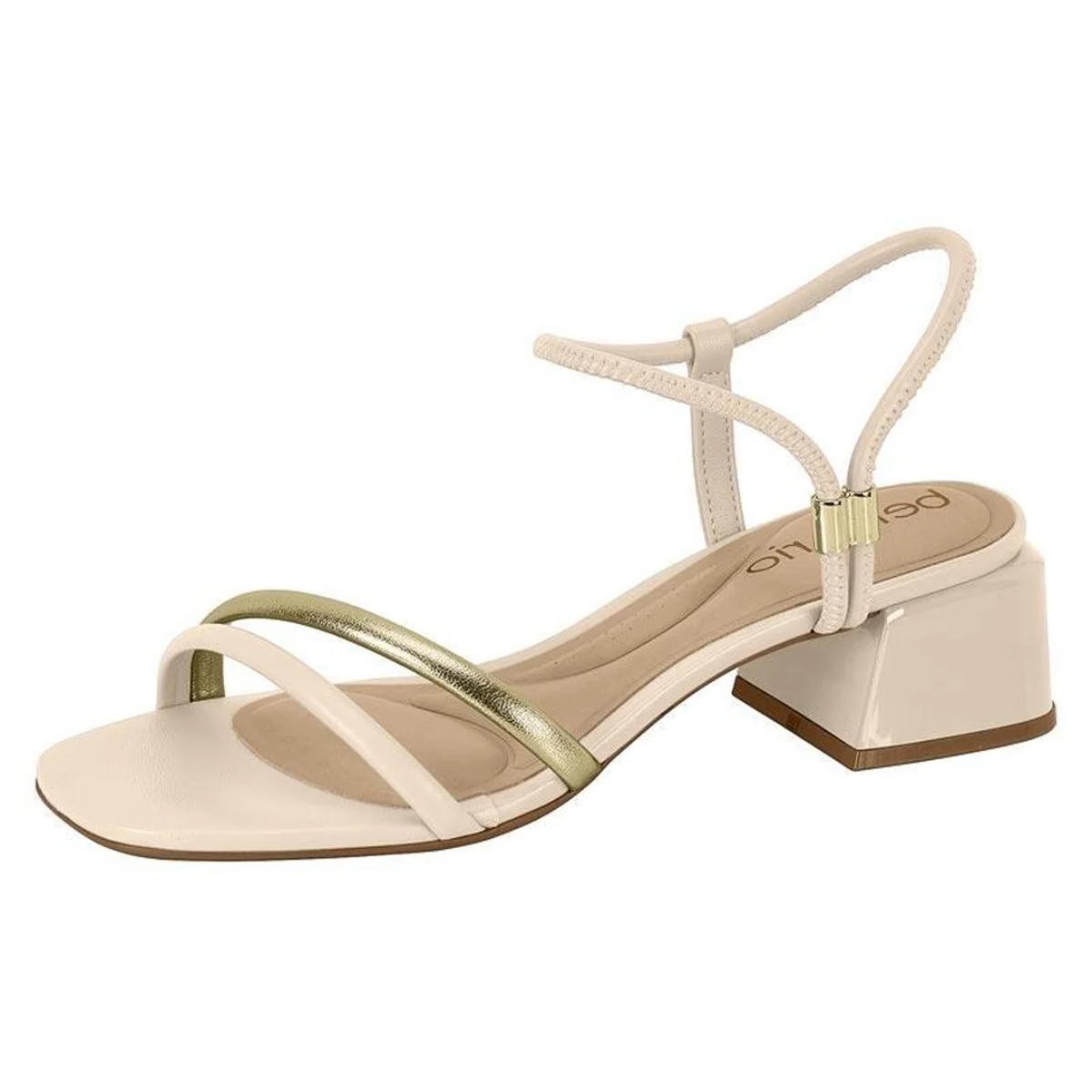 Beira Rio Feminina  Sandalia Pele Casual Creme 2