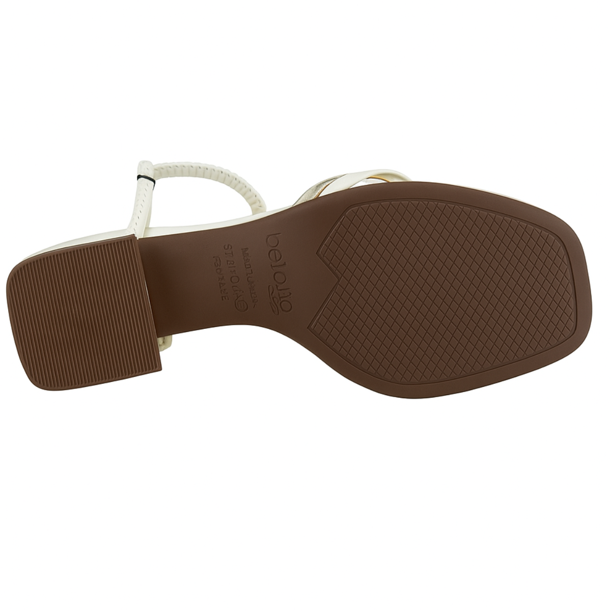 Beira Rio Feminina  Sandalia Pele Casual Creme 4